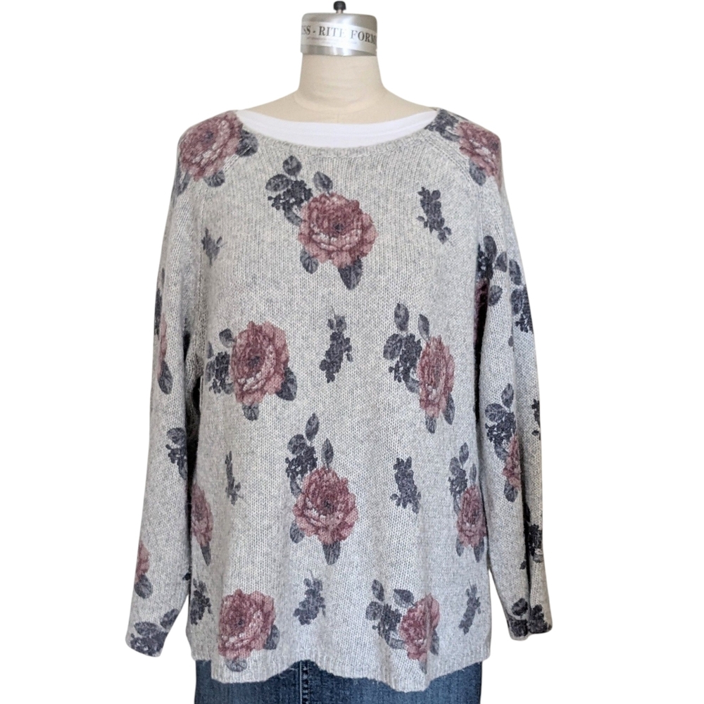 Lucky Brand Floral Sweater Size 2X